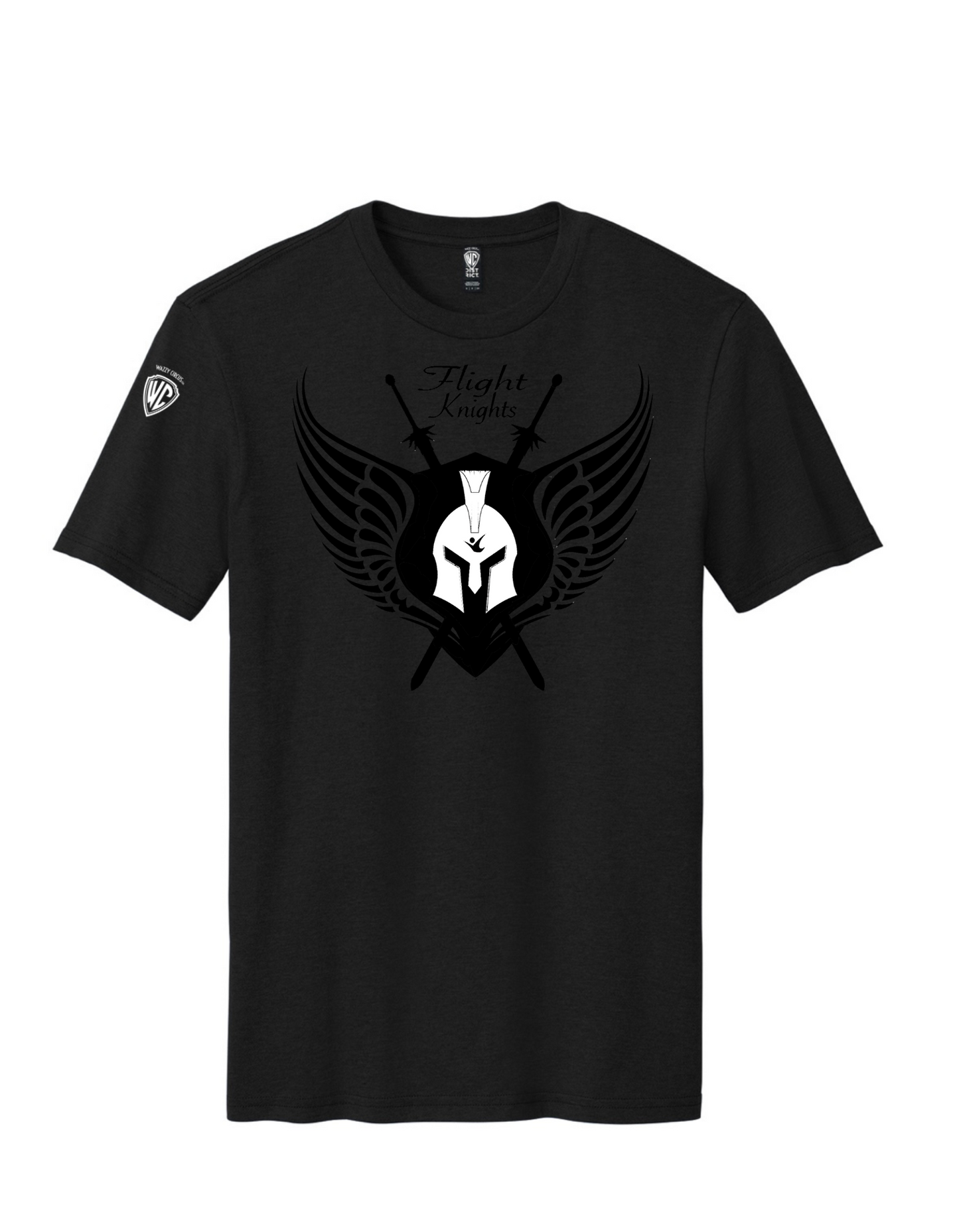 FLIGHT KNIGHTS INDOOR SKYDIVING COMPETITION T-SHIRT BLACK BLK