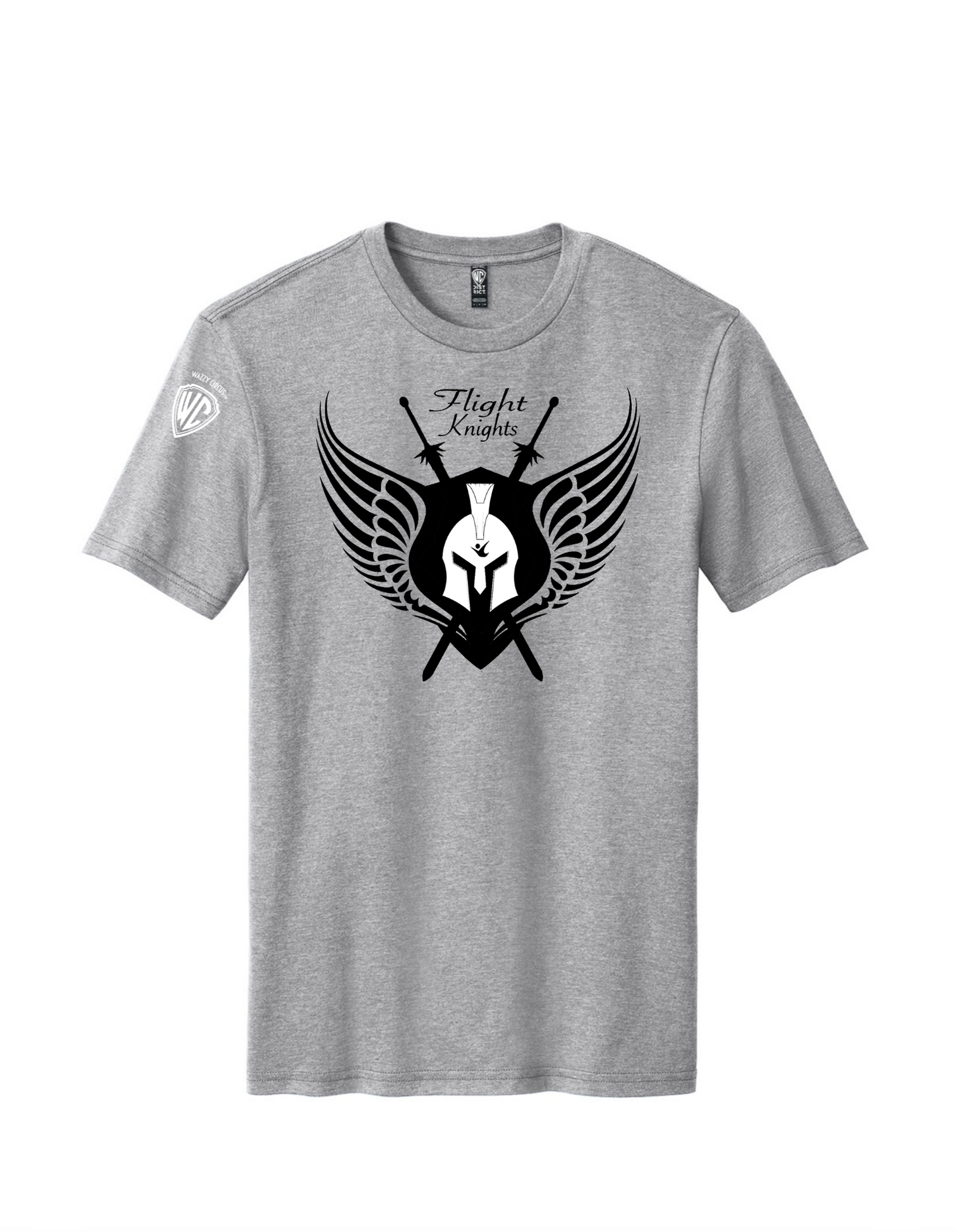 FLIGHT KNIGHTS INDOOR SKYDIVING COMPETITION T-SHIRT GREY BLK