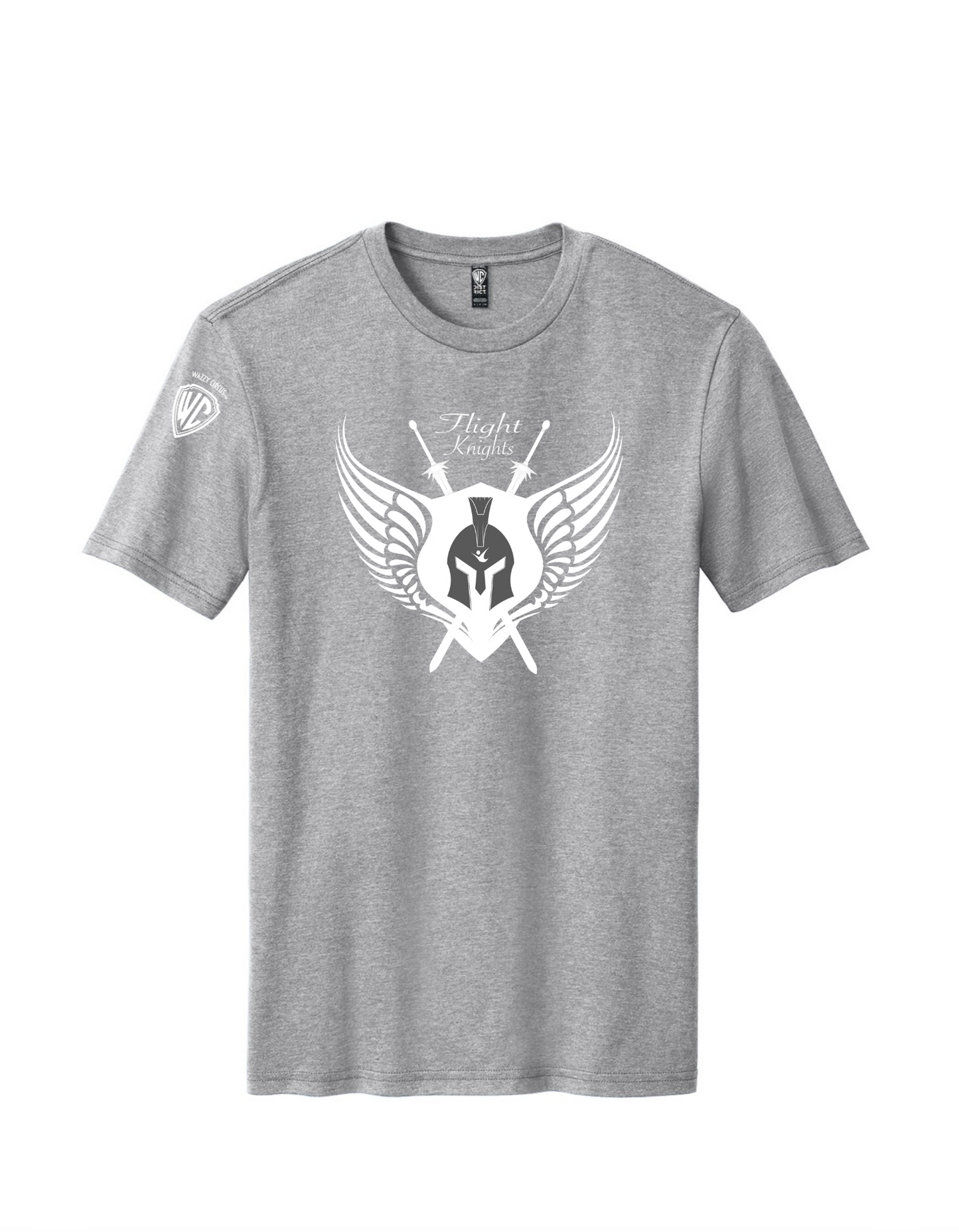 FLIGHT KNIGHTS INDOOR SKYDIVING COMPETITION T-SHIRT GREY WHT