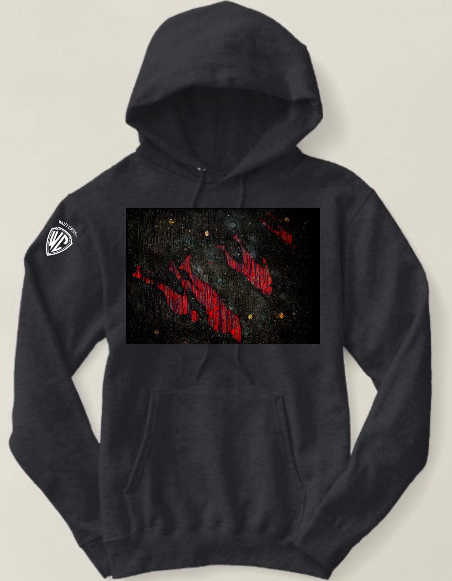 GHOSTS A NIGHT SKYDIVING PAINTING HOODIE BLACK
