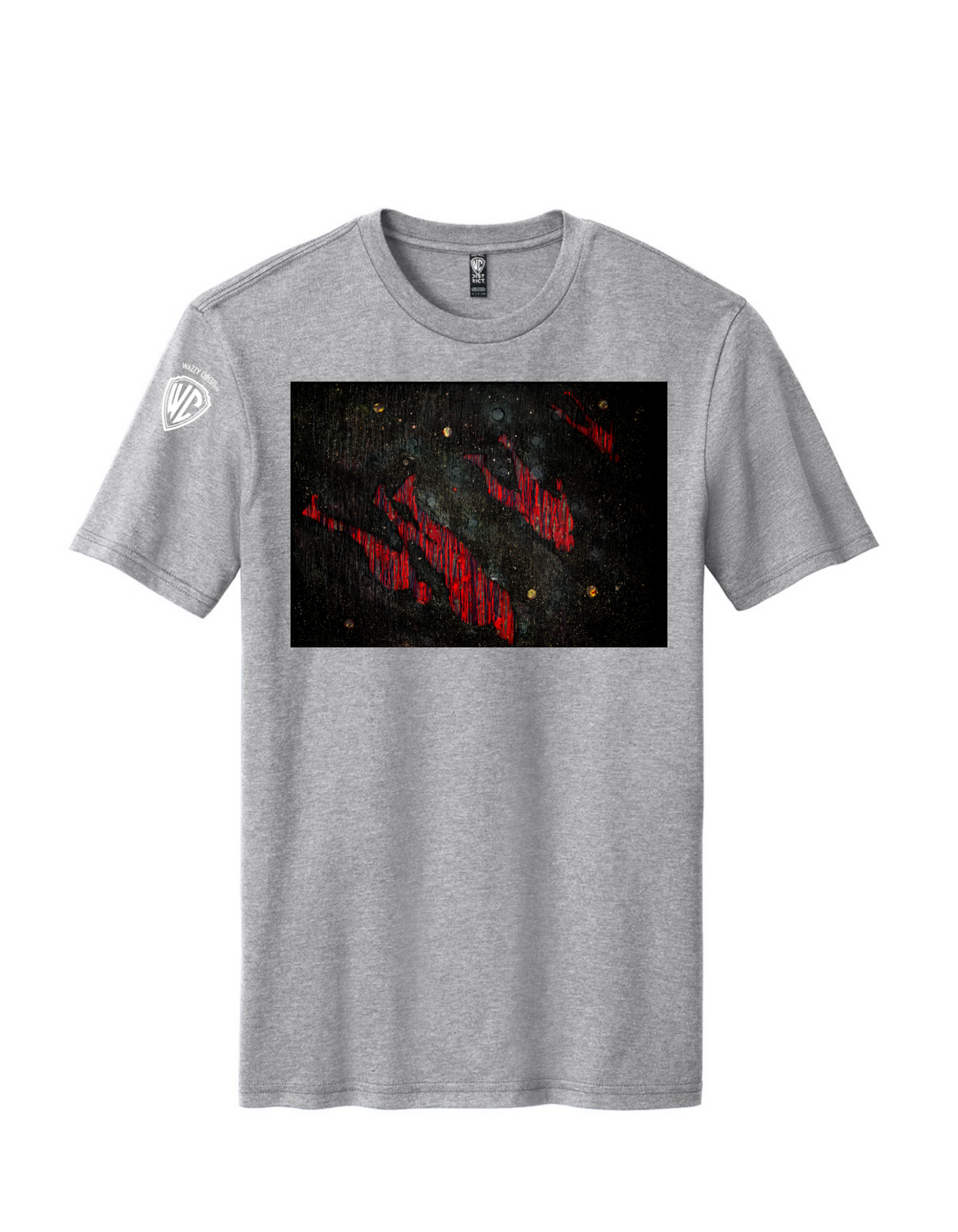 GHOSTS A NIGHT SKYDIVING PAINTING T-SHIRT GRAY