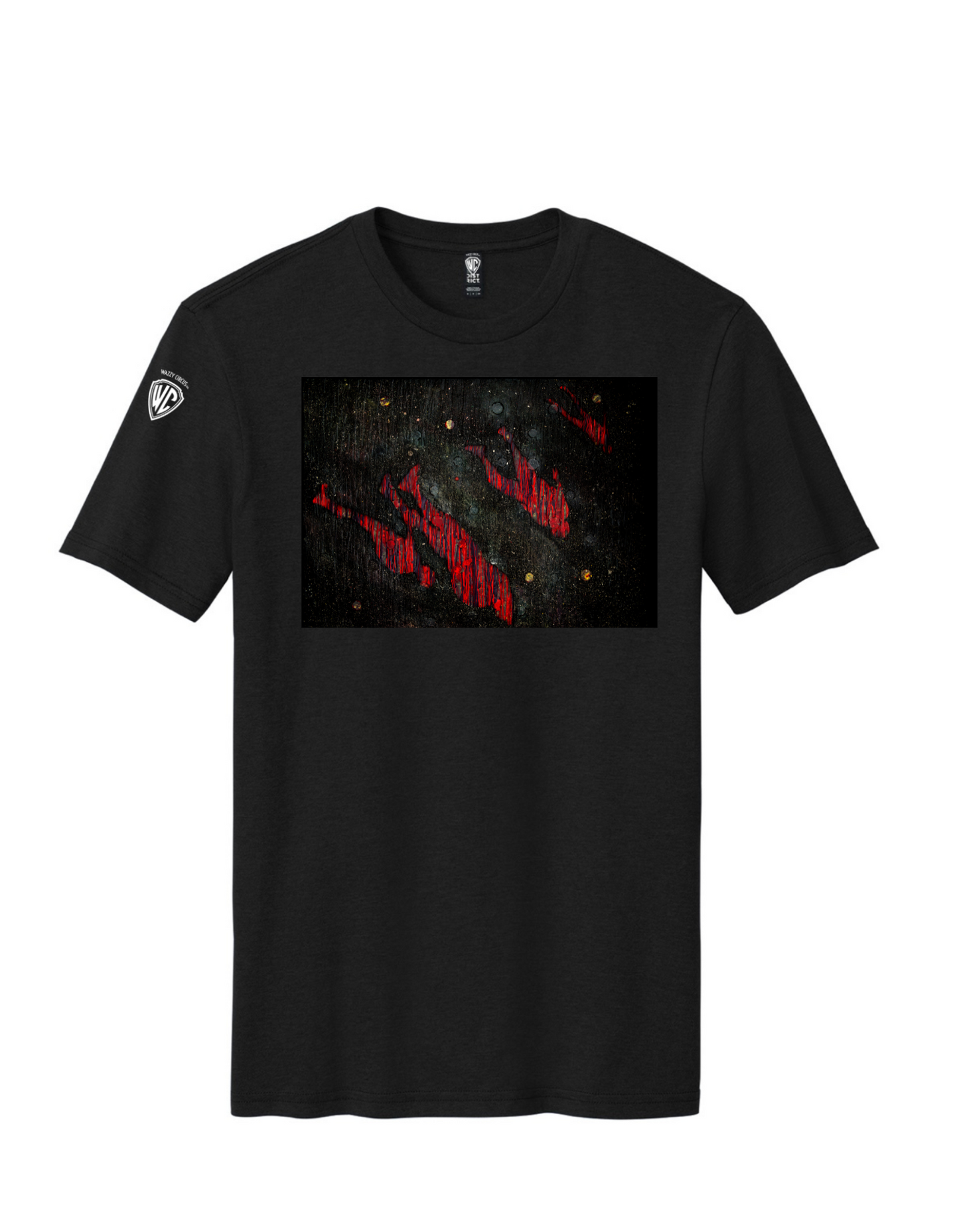 GHOSTS A NIGHT SKYDIVING PAINTING T-SHIRT BLACK