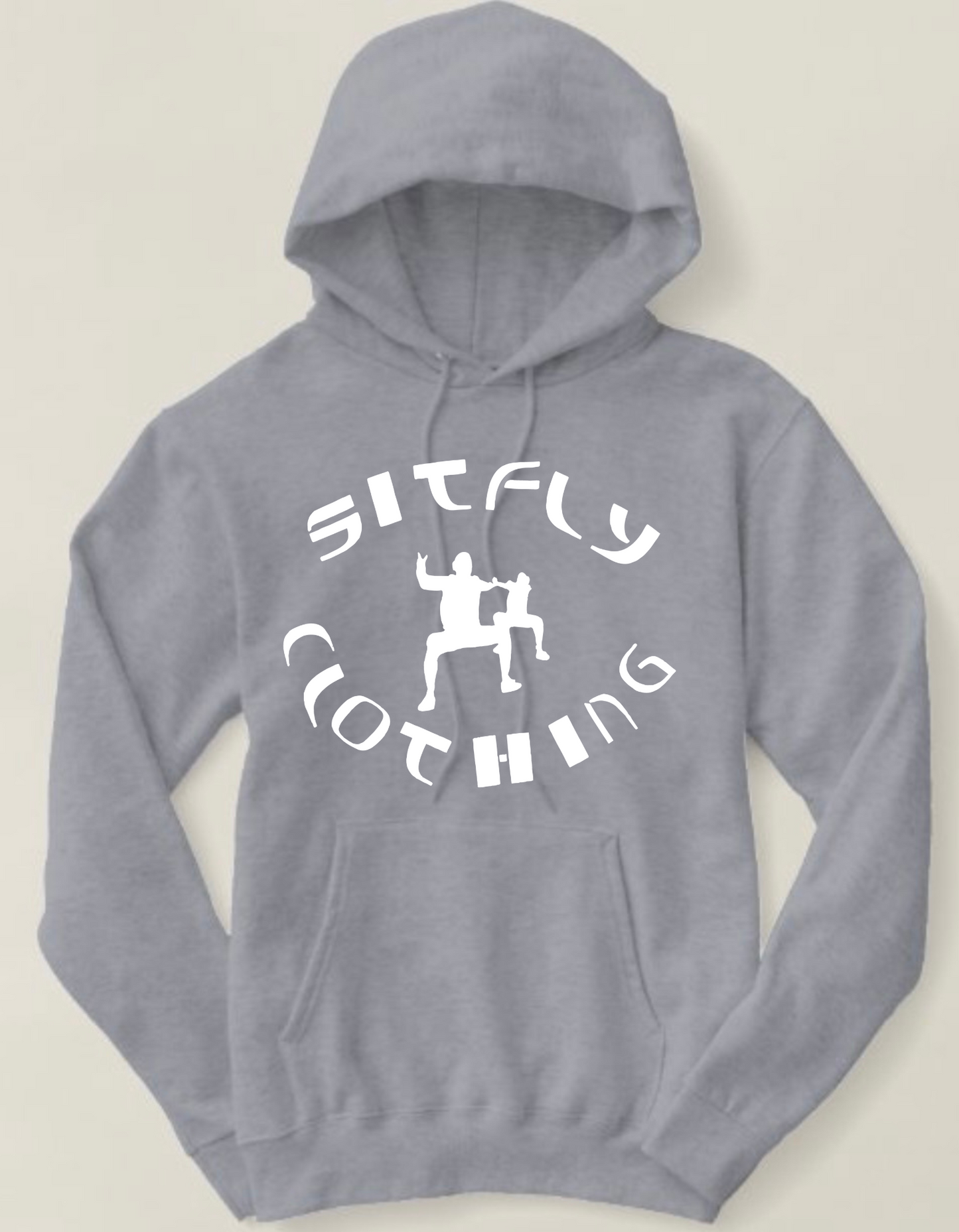 SITFLY CLOTHING LOGO HOODIE GREY
