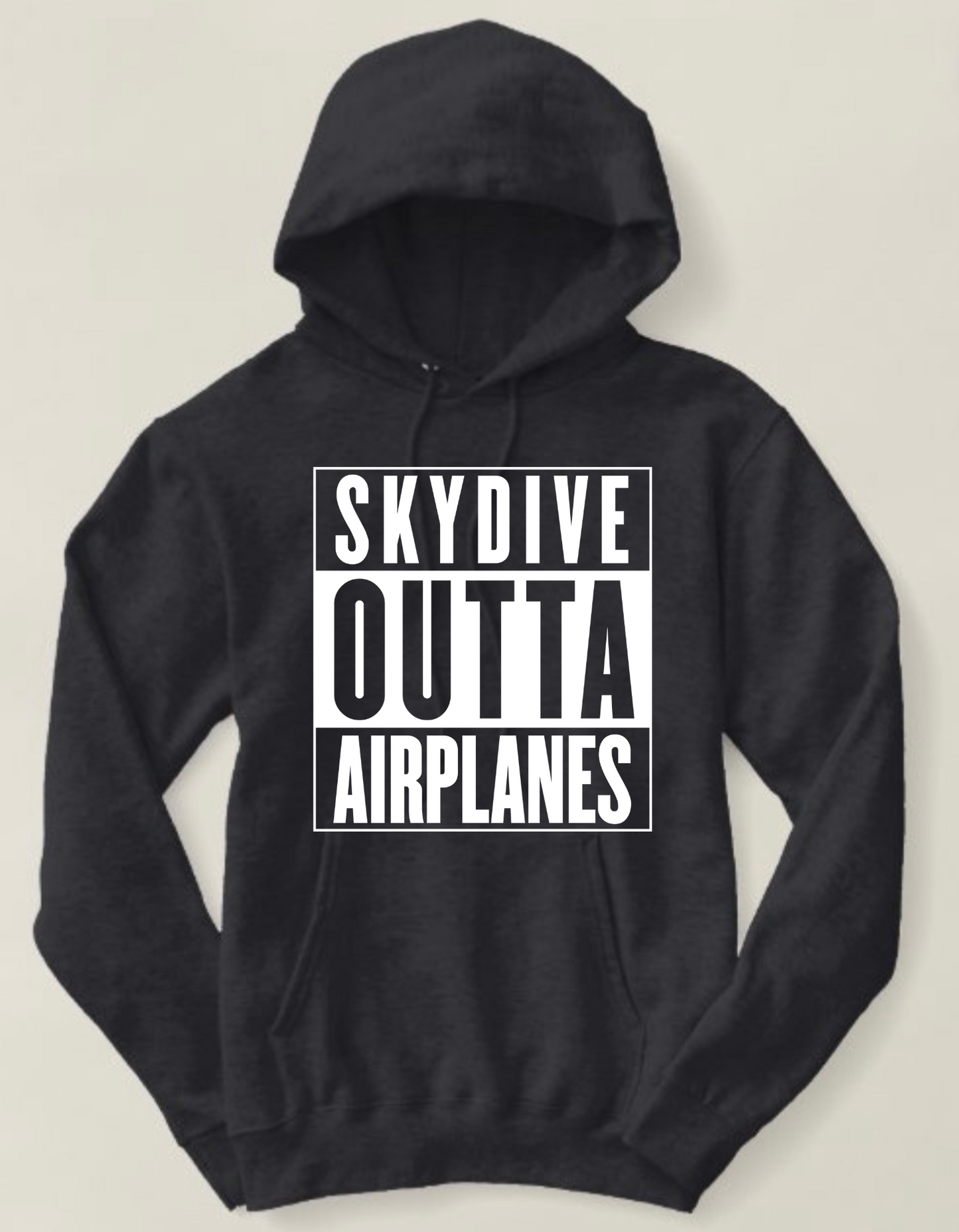 SKYDIVE OUTTA AIRPLANES HOODIE BLACK