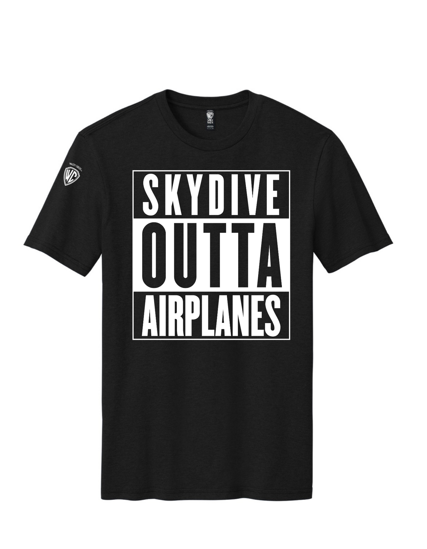 SKYDIVE OUTTA AIRPLANES T-SHIRT BLACK