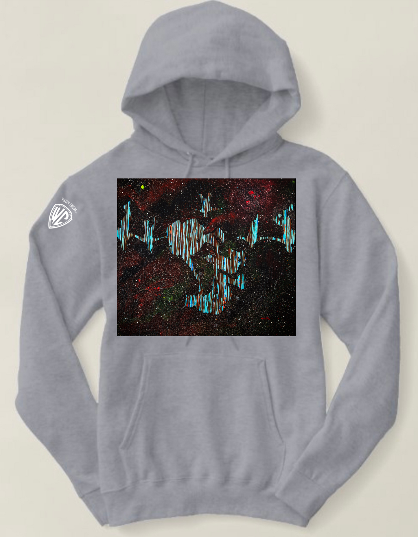 RINGS A NIGHT SKYDIVING FREE FLY HOODIE GRAY