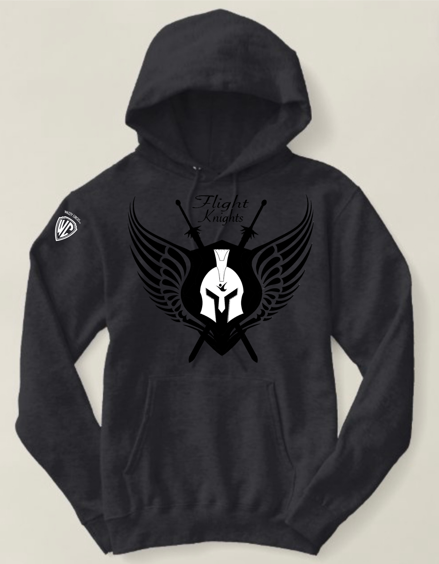 FLIGHT KNIGHTS INDOOR SKYDIVING COMPETITION HOODIE BLACK BLK