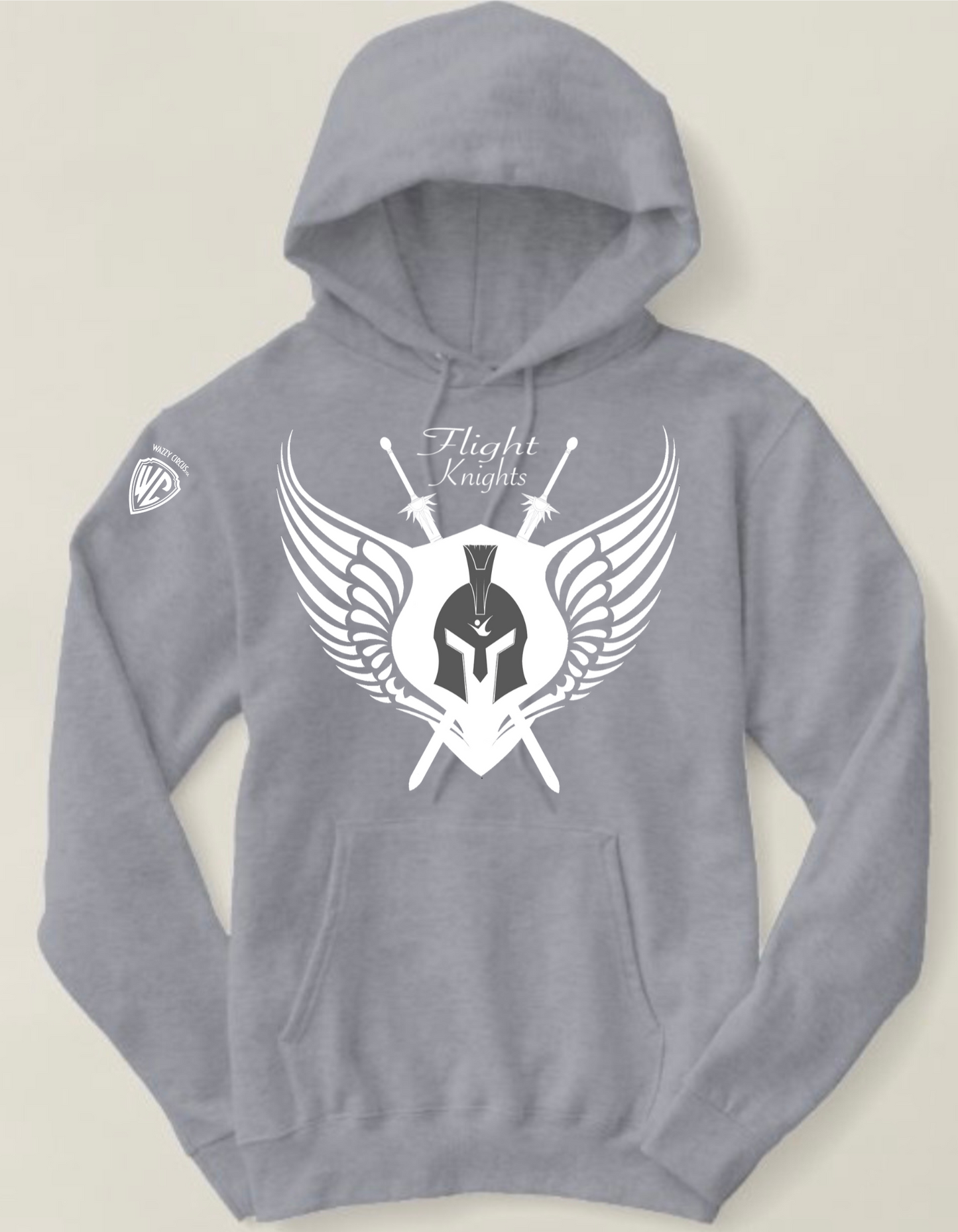 FLIGHT KNIGHTS INDOOR SKYDIVING COMPETITION HOODIE GREY