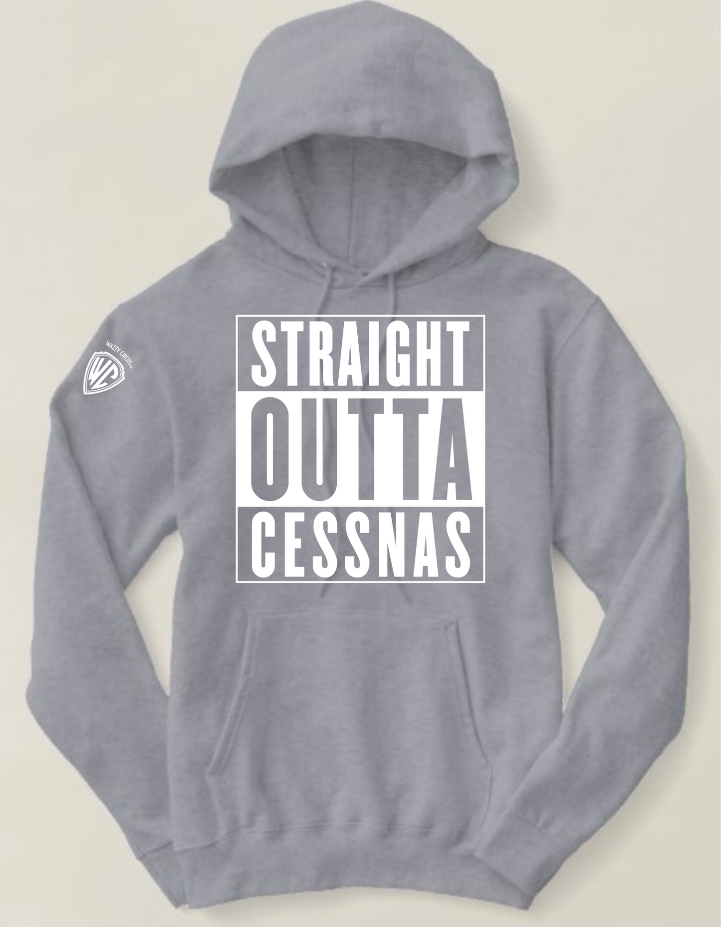 STRAIGHT OUTTA CESSNAS HOODIE GREY