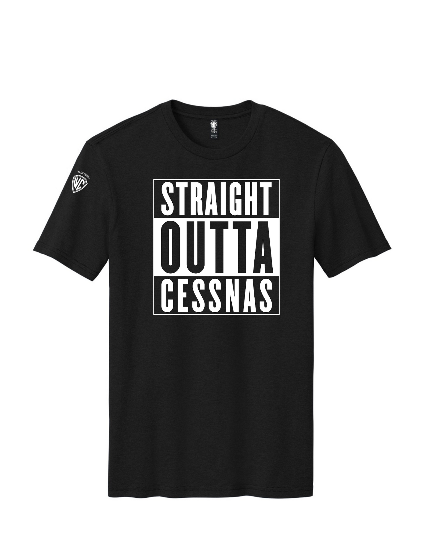 STRAIGHT OUTTA CESSNAS T-SHIRT BLACK