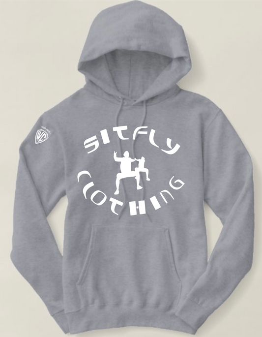 SITFLY CLOTHING LOGO HOODIE GREY